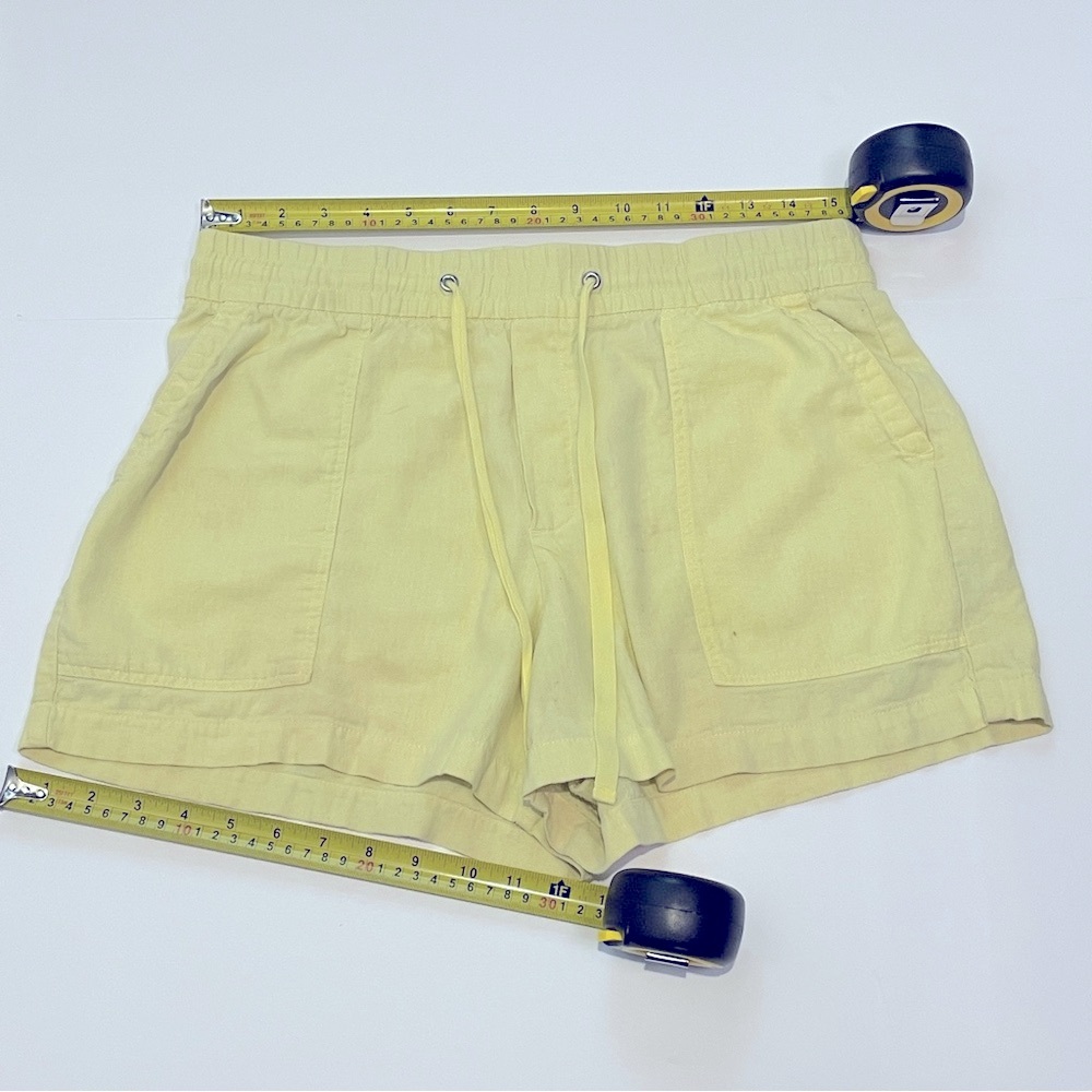 GAP Women's Linen Blend Shorts in Yellow Size Medium - Picture 7 of 9
